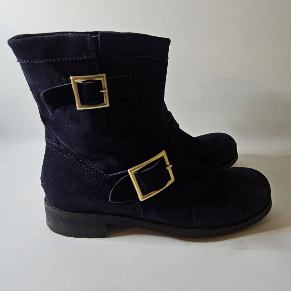 Jimmy Choo Blue Suede Boots 38.5